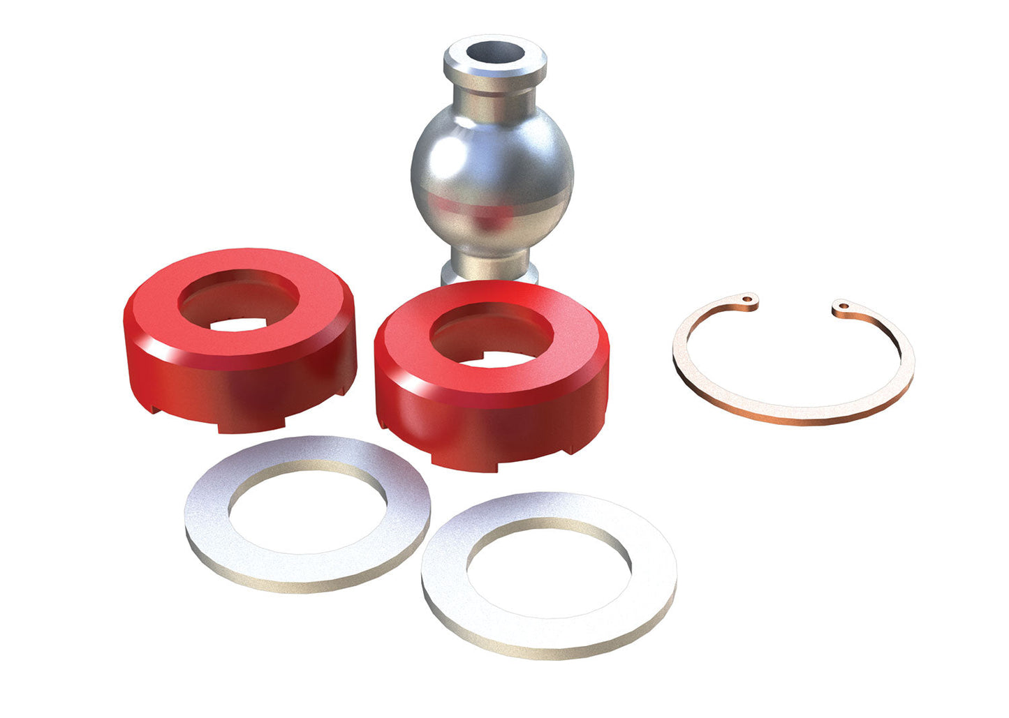 TeraFlex Jeep Wrangler TJ Rear Track Bar Joint Rebuild Kit, Frame End