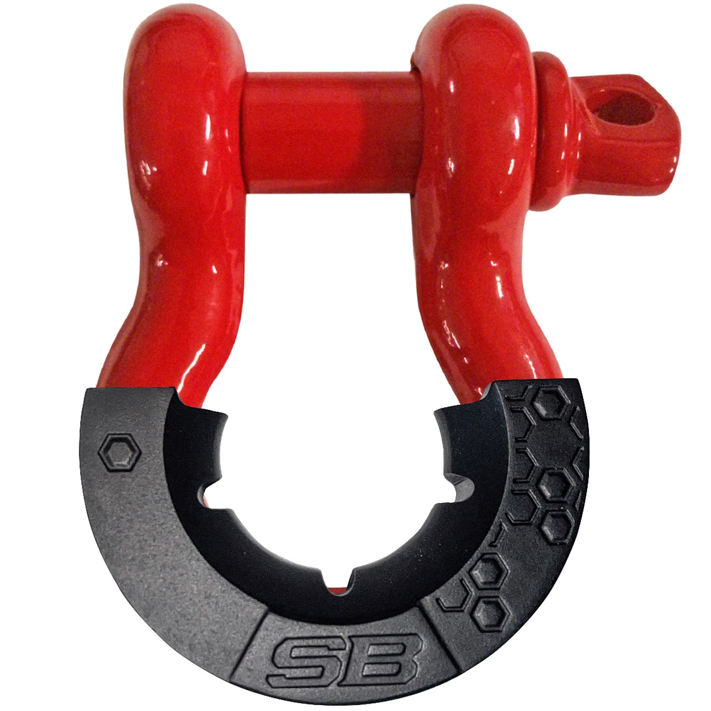 Smittybilt Universal D-Ring with Isolators, 3/4", 4.5 Ton Rating, Red, 23047R