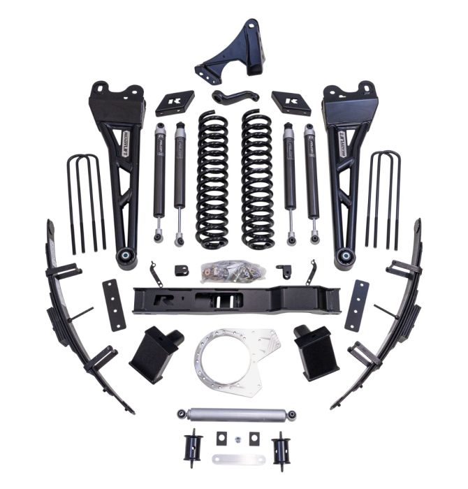 ReadyLift Ford F250/F350 Diesel 8.5" Lift Kits with Falcon Shocks, Dual Steering Stabilizer, and Tubular Radius Arms, 2017-2022, 4WD, 49-27851