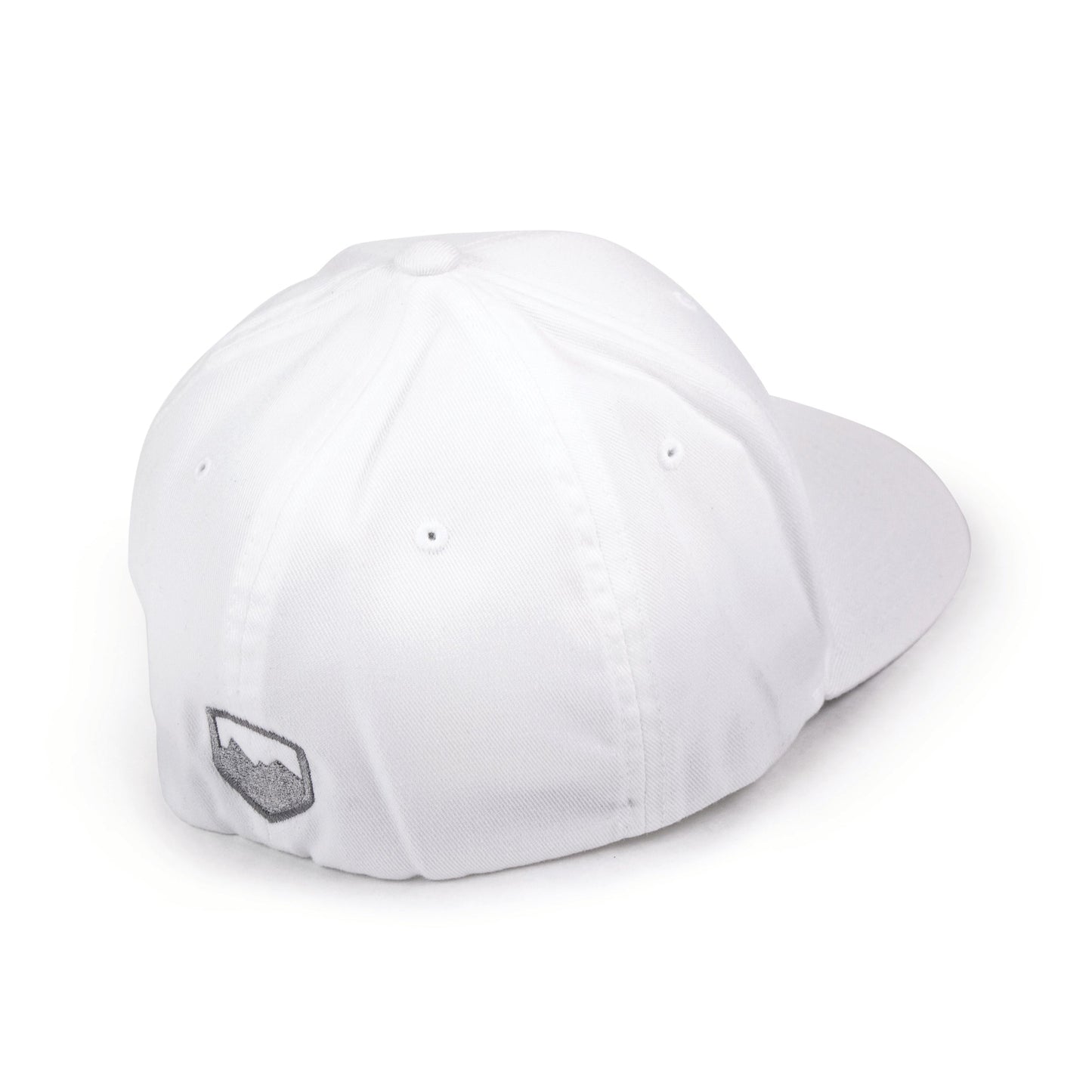 TeraFlex FlexFit Curved Visor Hat, White/Silver, Small/Medium