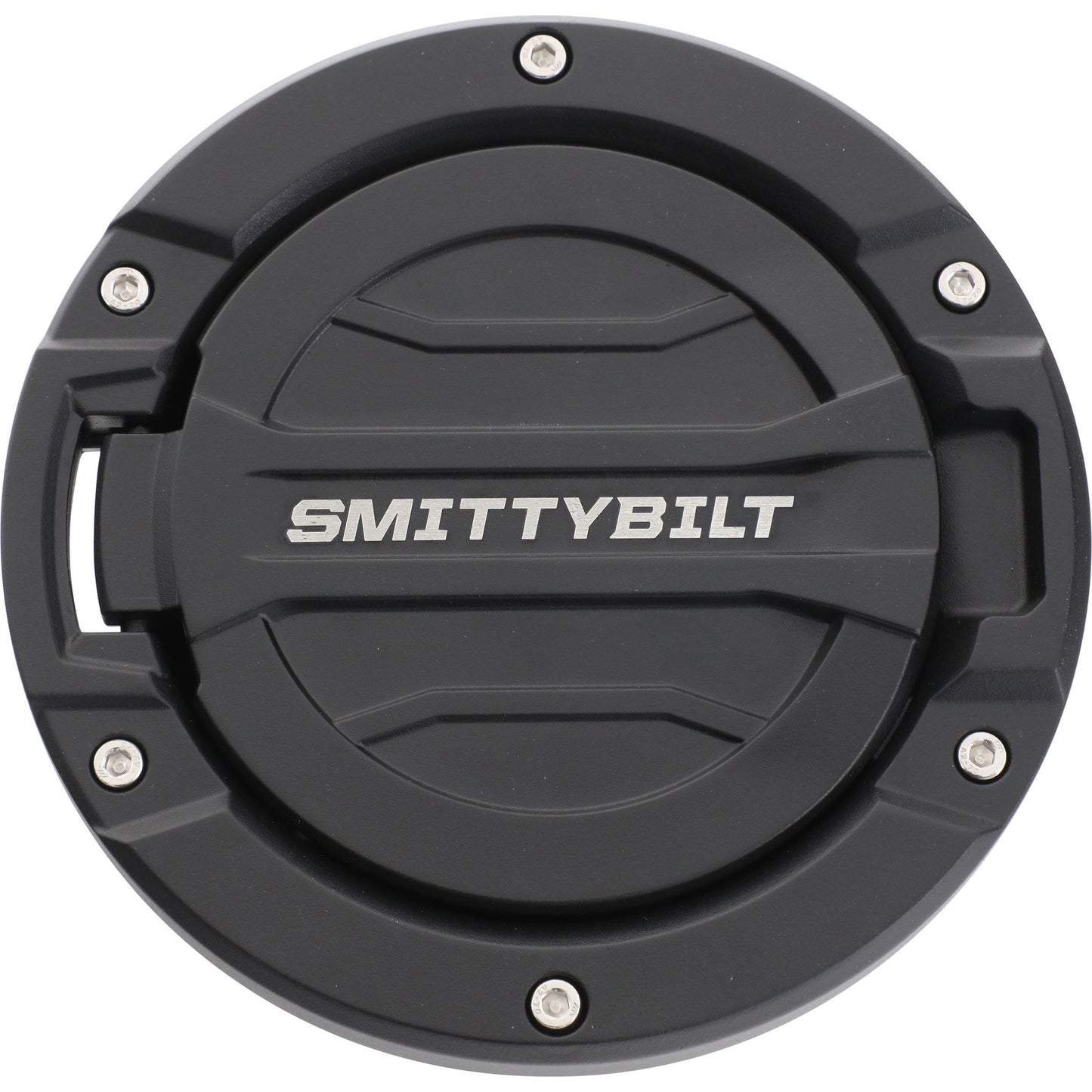 Smittybilt 2018-2025 Jeep Wrangler JL/JLU Billet Style Gas Cover, Black, 18+ 75008