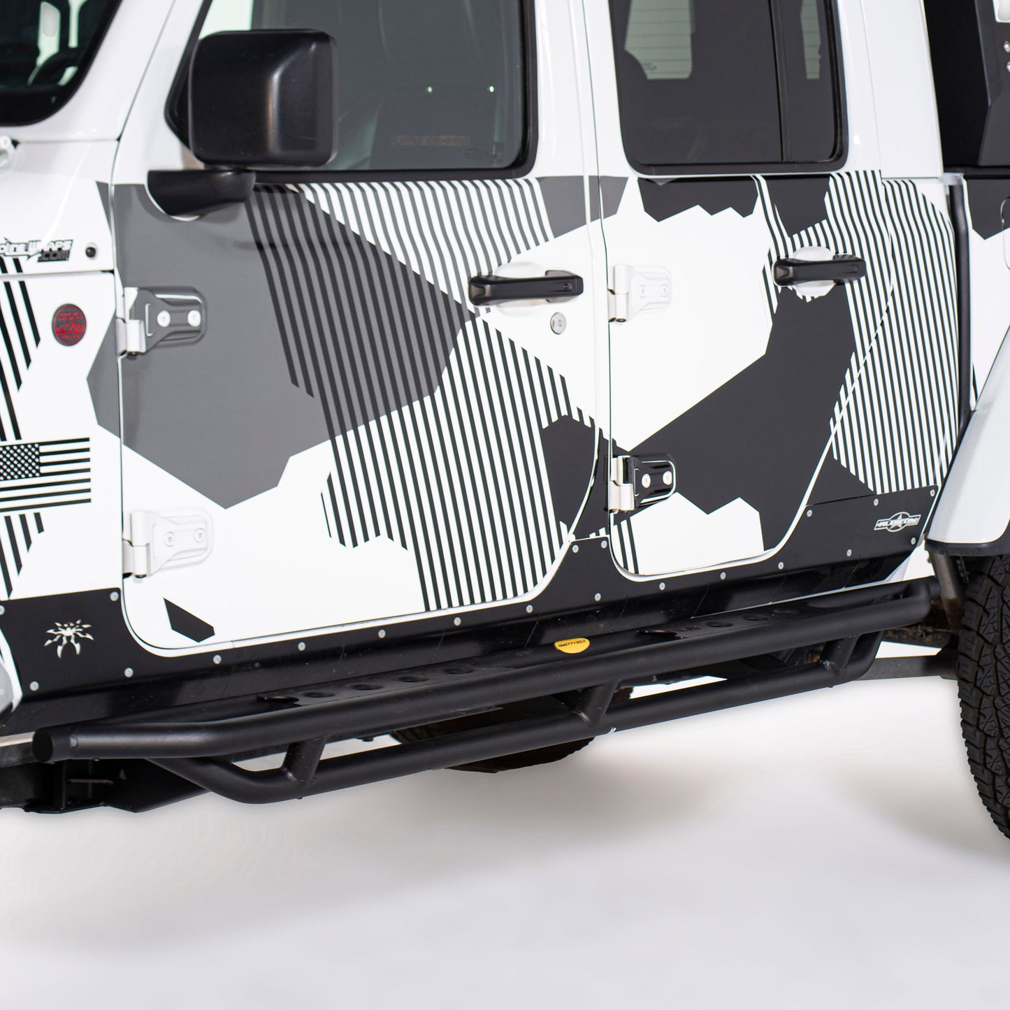 Smittybilt 2020-2025 Jeep Gladiator JT SRC Side Armor with Step, Textured Black, 20+, 79634