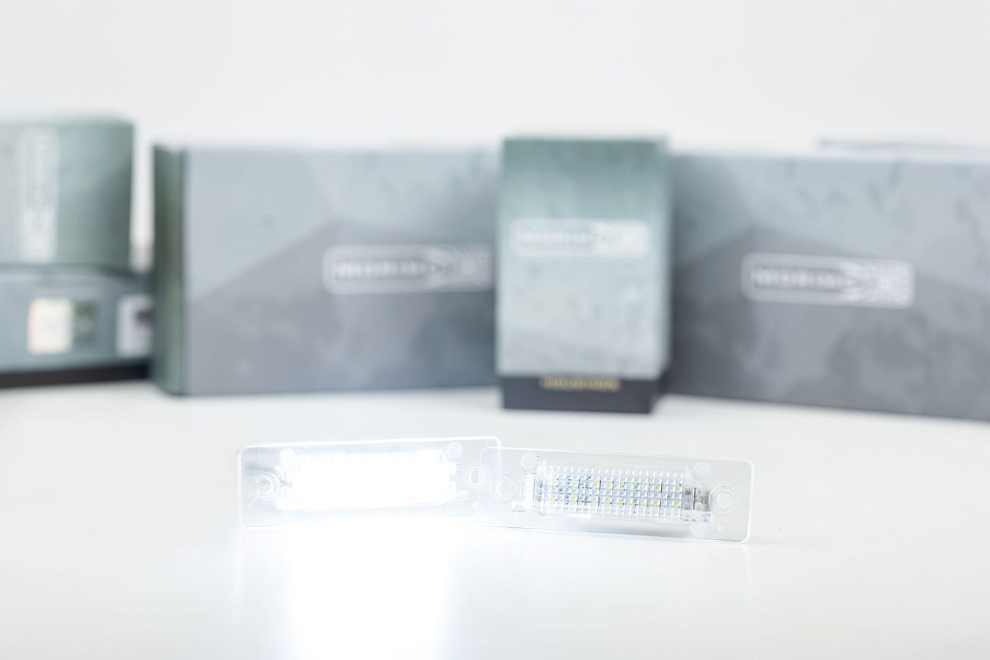 Morimoto Porsche 911 / 996 / Boxster 986 XB LED License Plate Lights, 1997-2005, LFZ035