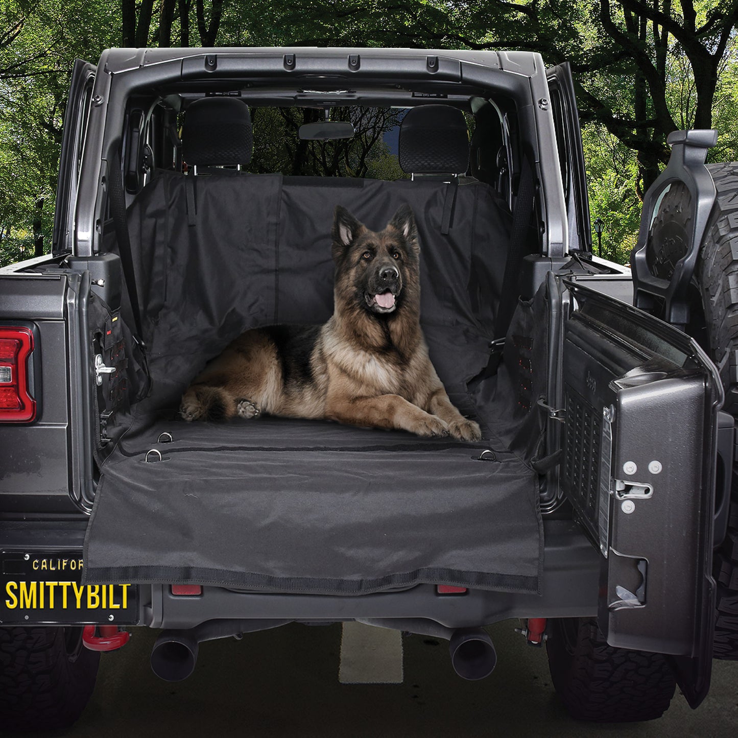 Smittybilt 2018-2025 Jeep Wrangler JLU GEAR Cargo Liner, Black, 18+, 87401