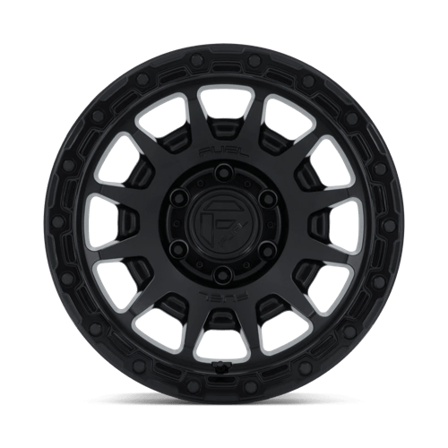 Fuel Off-Road FC884 Fortress Matte Black with Gloss Black Lip Wheels, Cast Aluminum