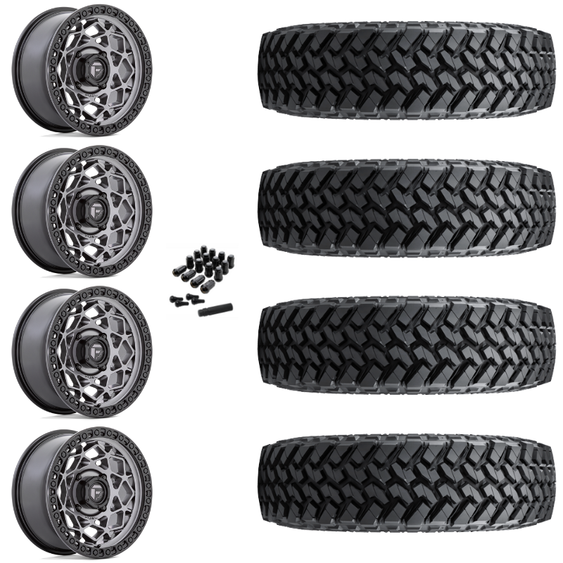15" Fuel Unit D784 Anthracite UTV Rims & 32" Nitto Trail Grappler SxS Tires 8 Ply Mounted