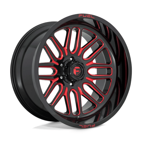 Fuel D663 Ignite Gloss Black Red Tinted Clear 1-Piece Wheels