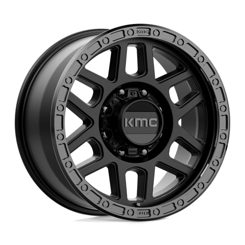 KMC KM544 Mesa Satin Black With Gloss Black Lip Wheels