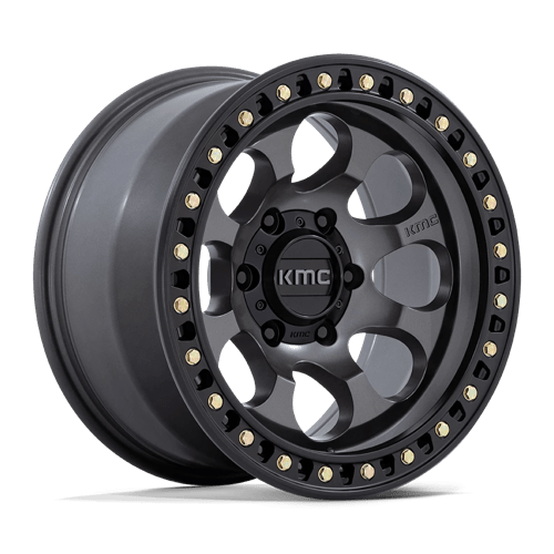 KMC Riot SBL KM550 Anthracite & Satin Black Lip Rims