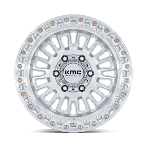 KMC KM554 Aztec Gloss Silver with Machined Face Wheels, Cast Aluminum