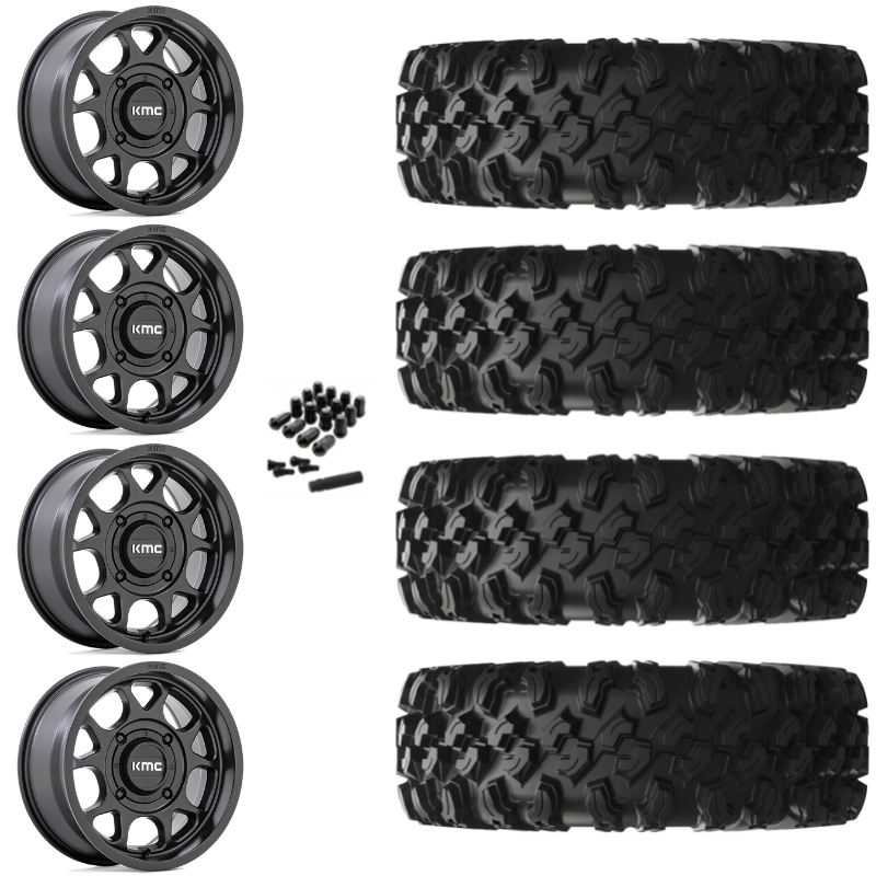 15" KMC Toro S KS137 Black UTV Rims & 35" EFX MotoRavage XL Tires 8 Ply Mounted