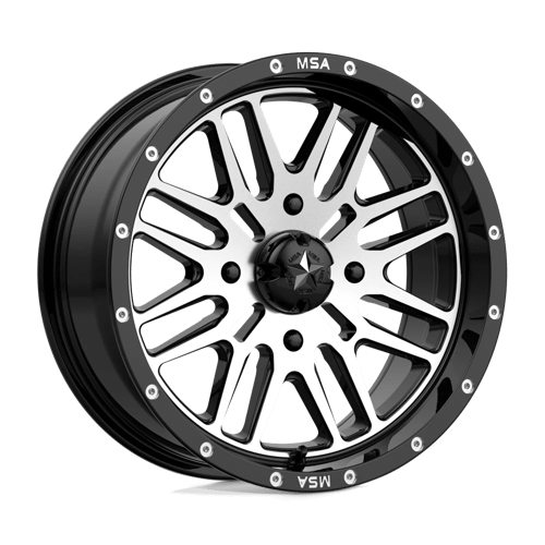 MSA Brute M38 Black Machined UTV Rims
