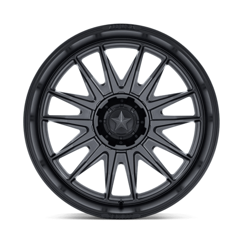 MSA M55 Commander UTV Matte Gunmetal with Matte Black Lip Wheels, Cast Aluminum