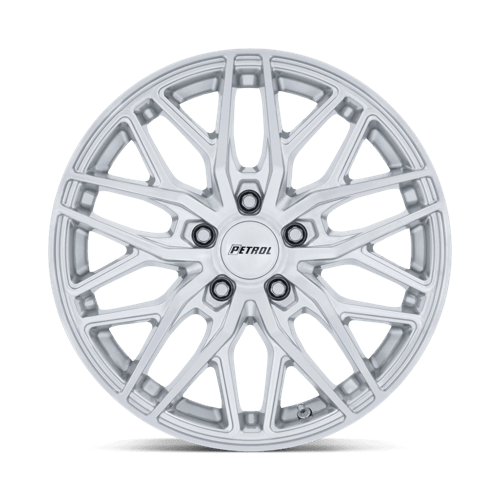 Petrol PE004 P3E Machined Brushed Gloss Silver Wheels, Cast Aluminum
