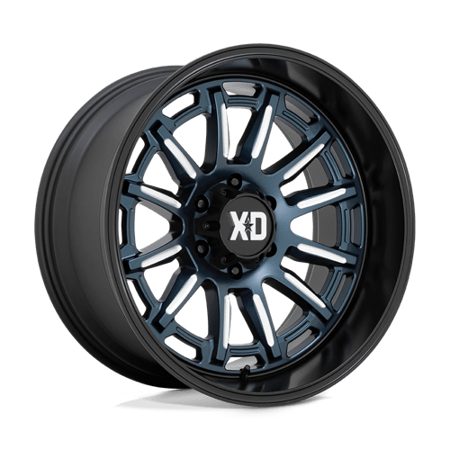 KMC XD865 Phoenix Metallic Blue Milled With Black Lip Wheels