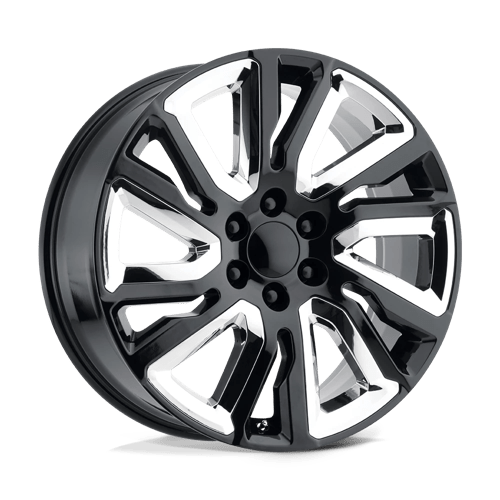 Performance Replicas PR202 Gloss Black With Chrome Accent Wheels