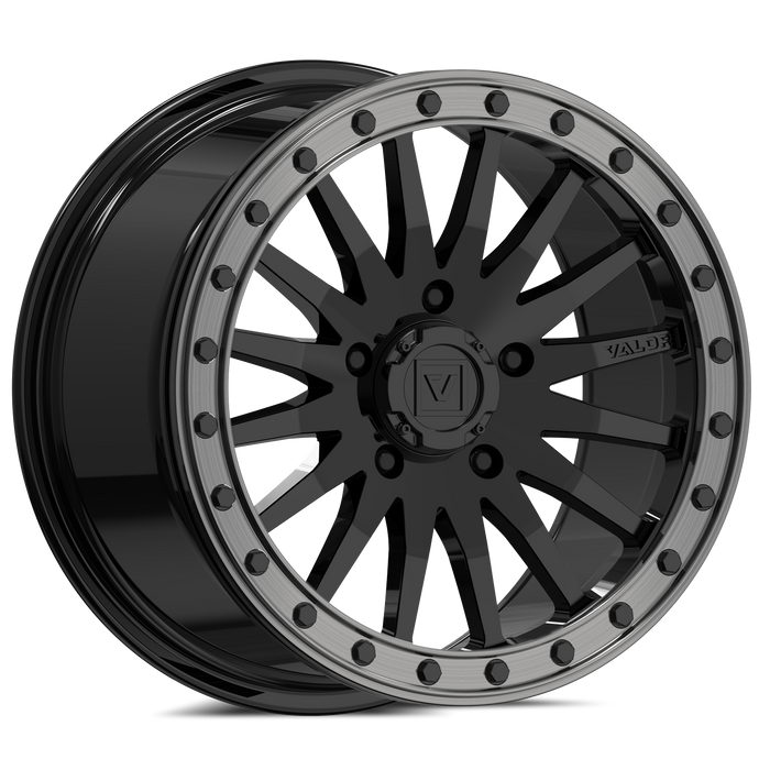 Valor Offroad V06 Beadlock Gloss Black UTV Wheels