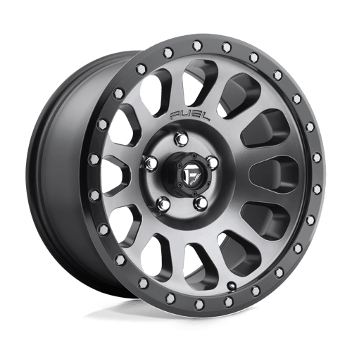 Fuel D601 Vector Matte Gunmetal Black Bead Ring 1-Piece Wheels