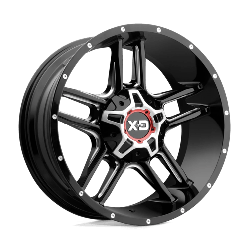 KMC XD839 Clamp Gloss Black Milled Wheels