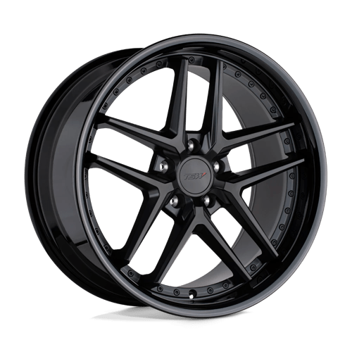 TSW Premio Matte Black With Gloss Black Lip Wheels
