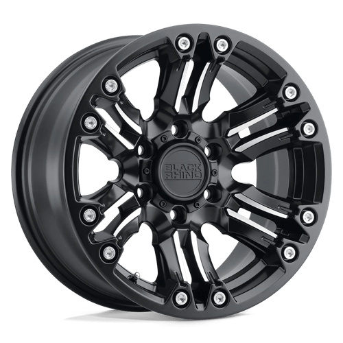 Black Rhino Asagai Matte Black & Machined With Stainless Bolts Wheels