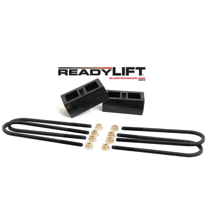 ReadyLift Chevrolet Silverado 1500/2500/3500 HD/GMC Sierra 1500/2500/3500 HD 2" Rear Block Kit, 2000-2018, RWD/4WD, 66-3052