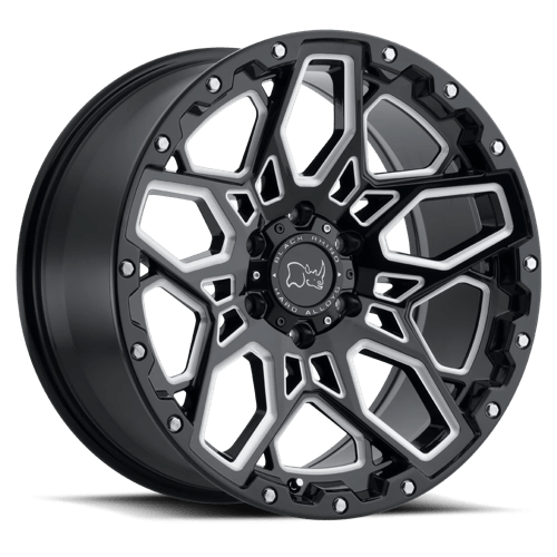 Black Rhino Shrapnel Gloss Black With Milled Spoke Wheels