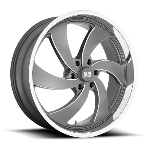 US Mags U133 Desperado Anthracite Milled Diamond Cut Milled 1-Piece Wheels