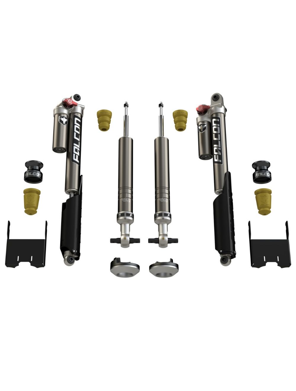 Falcon Ford F-150 2.25" Sport Tow/Haul Shock Leveling System, 2015-2020, King Ranch, 05-04-32-400-002