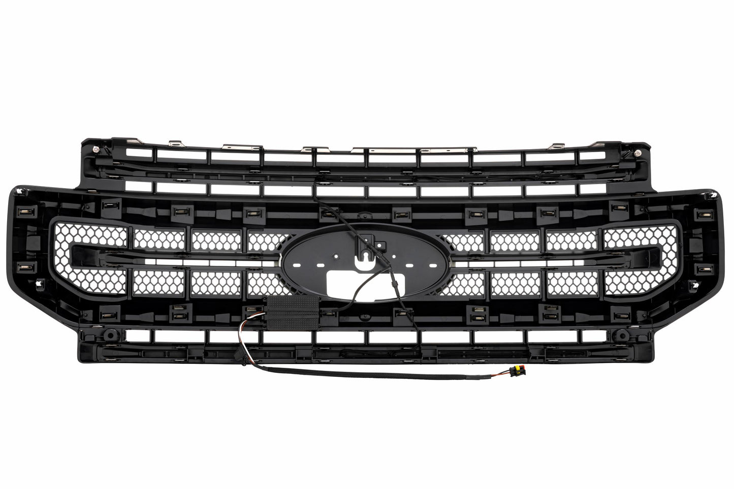 Morimoto Ford Super Duty XBG LED Grilles, 2020-2022, All Models, Gloss Black, Amber DRL, XBG11