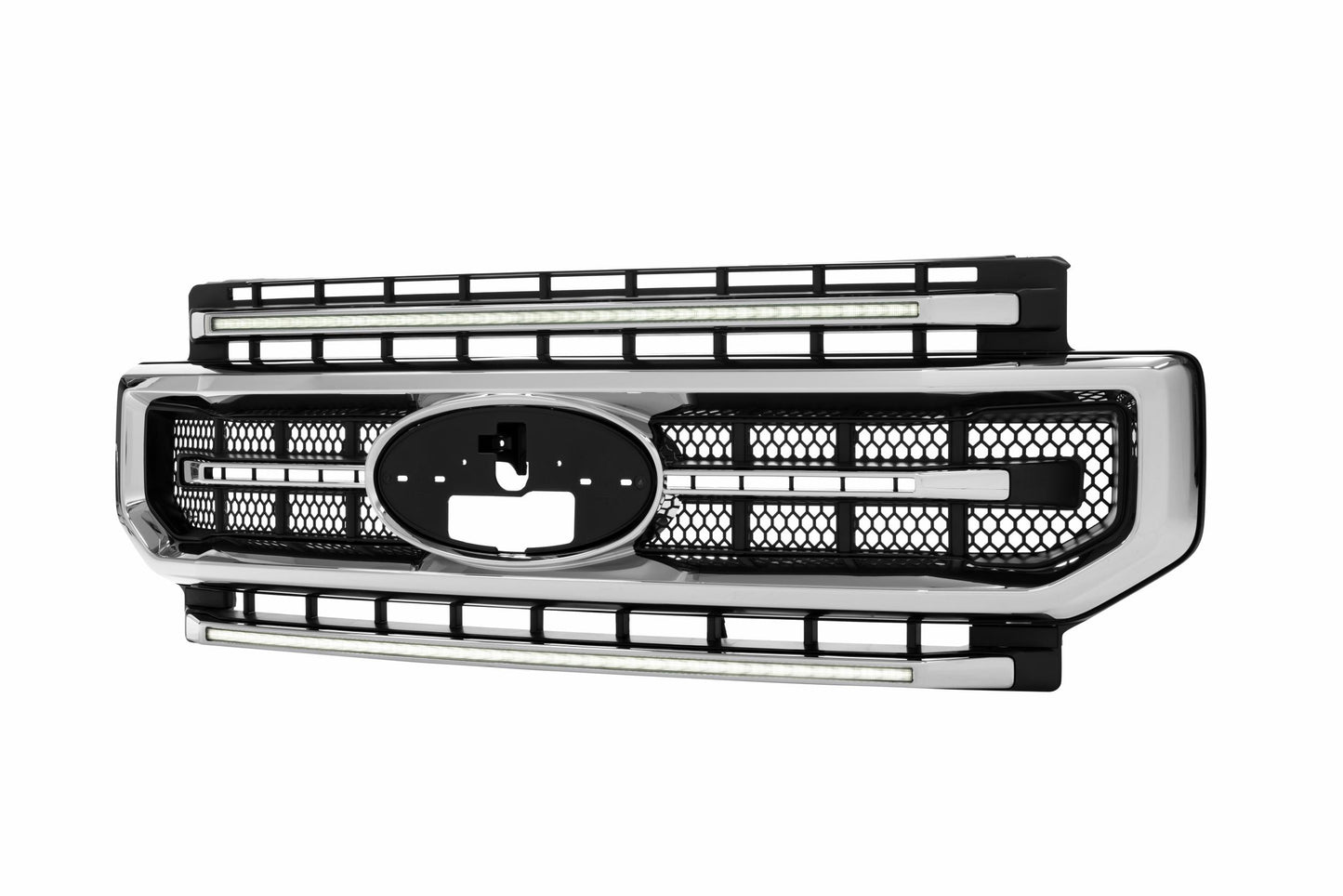 Morimoto Ford Super Duty XBG LED Grilles, 2020-2022, All Models, Chrome Finish, White DRL, XBG12