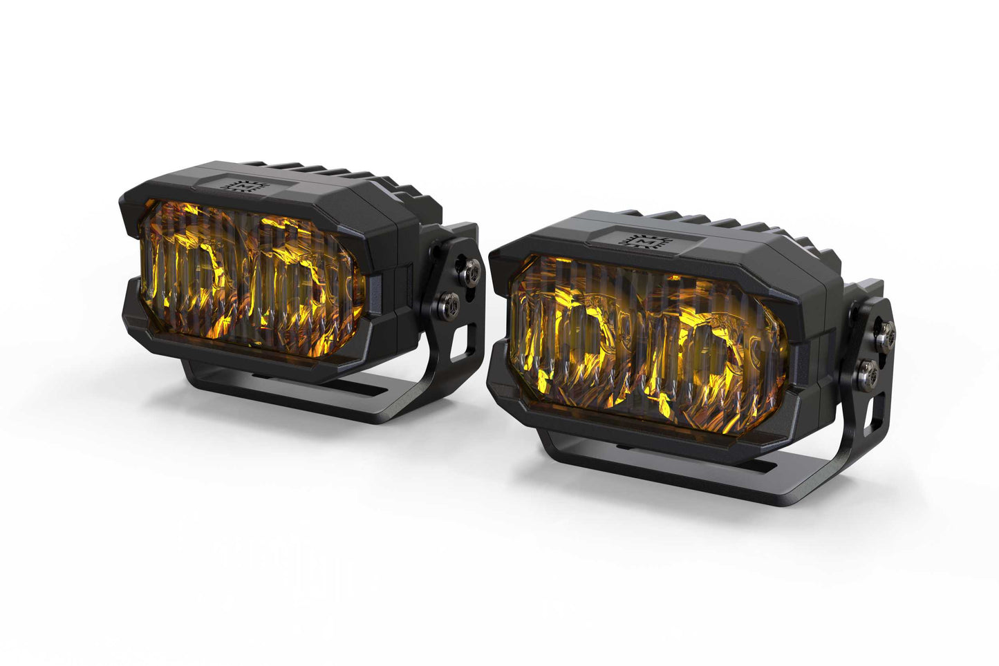 Morimoto 2Banger HXB LED Pods, With Included U Brackets, Combo, Yellow, Pair, Universal BAF115