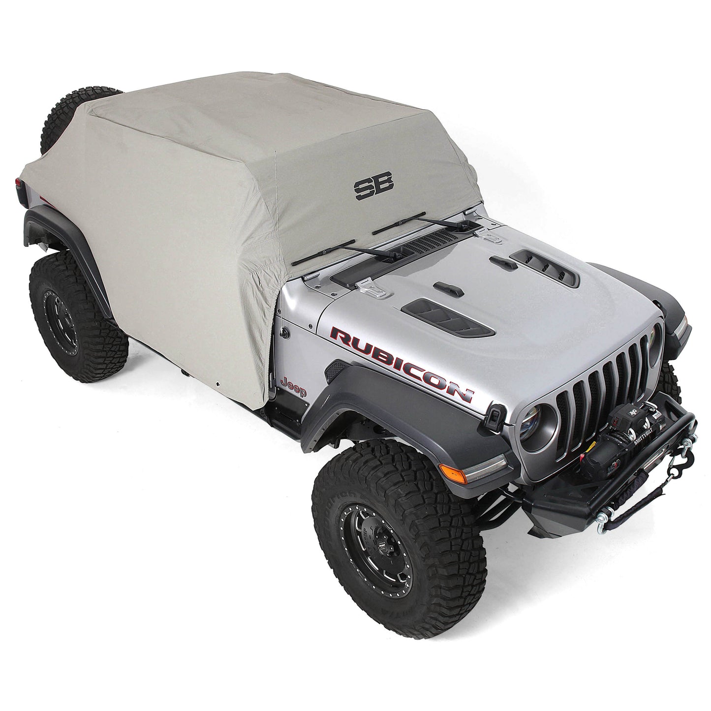 Smittybilt 2018-2025 Jeep Wrangler JLU Cab Cover with Door Flaps, Gray, 18+, 1071