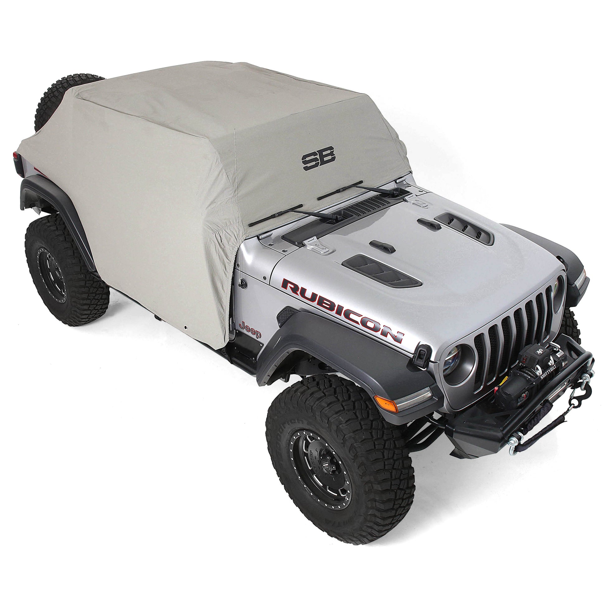 Smittybilt 2018-2025 Jeep Wrangler JLU Cab Cover with Door Flaps, Gray, 18+, 1071