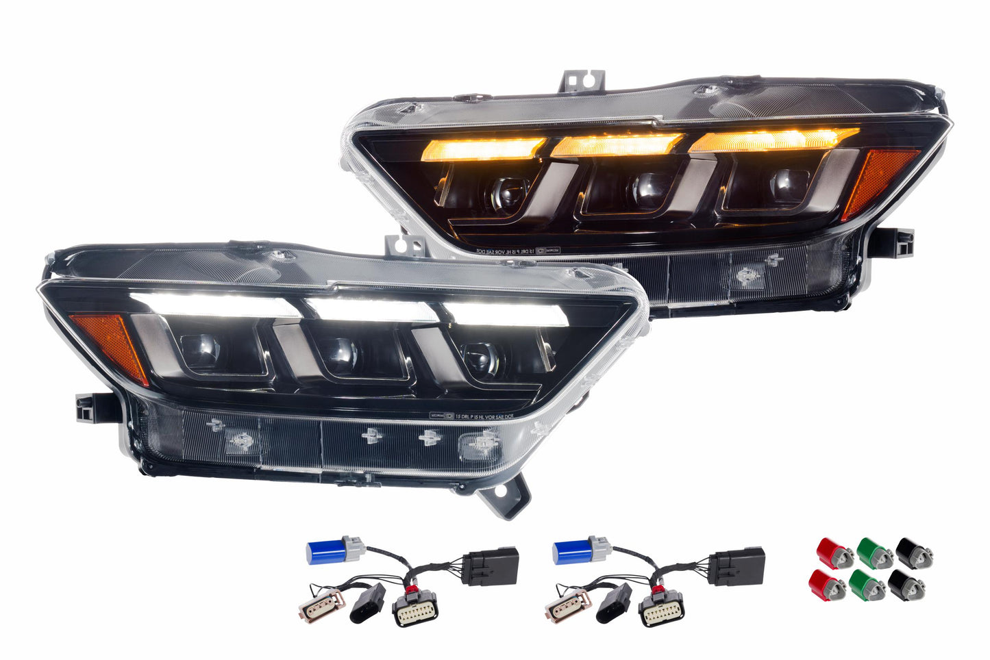 Morimoto Ford Mustang / GT350 / GT350R / GT500 XB LED Headlights, 2015-2017, All Models, Generation II, Set, LF2-410