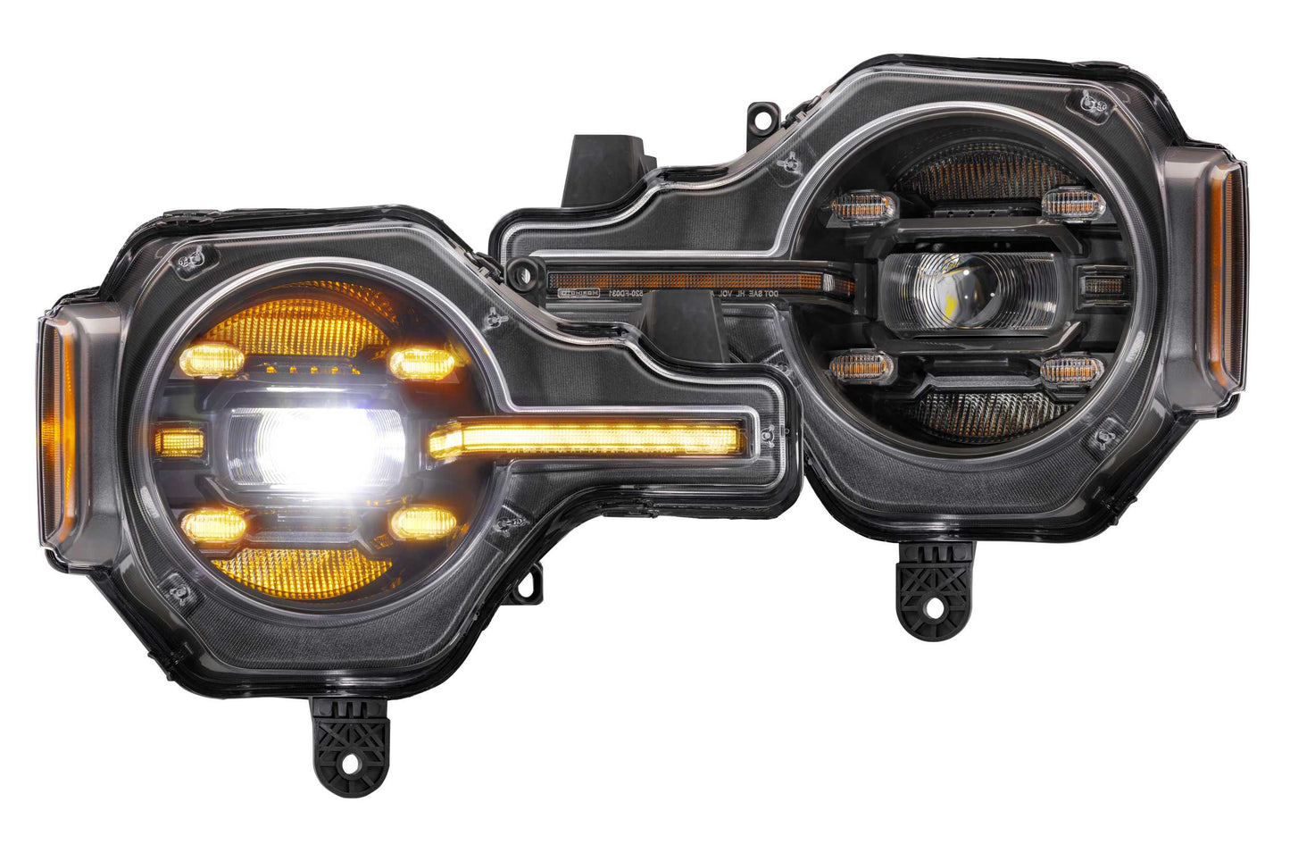 Morimoto Ford Bronco / Bronco Raptor XB LED Headlights, 2021+, Pair, Amber DRL, LF497-A