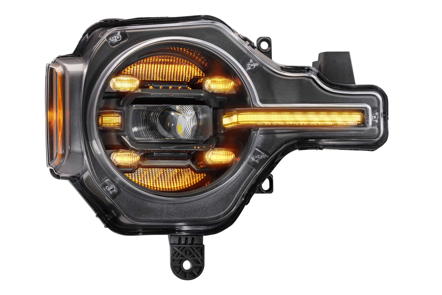 Morimoto Ford Bronco / Bronco Raptor XB LED Headlights, 2021+, Pair, Amber DRL, LF497-A