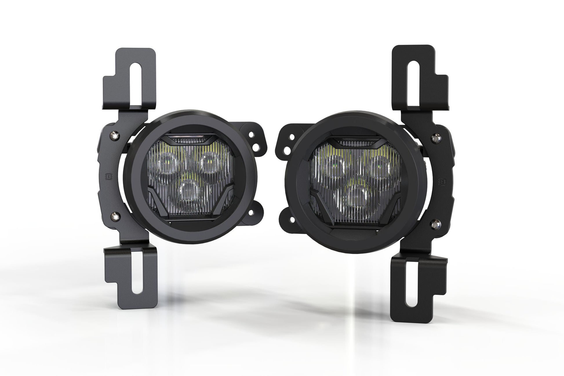 Morimoto JEEP WRANGLER JL / Gladiator JT 4Banger Fog Light Kits, Fits: Sahara / Rubicon, Does not fit Sport, NCS, Wide, Yellow, BAF078Y