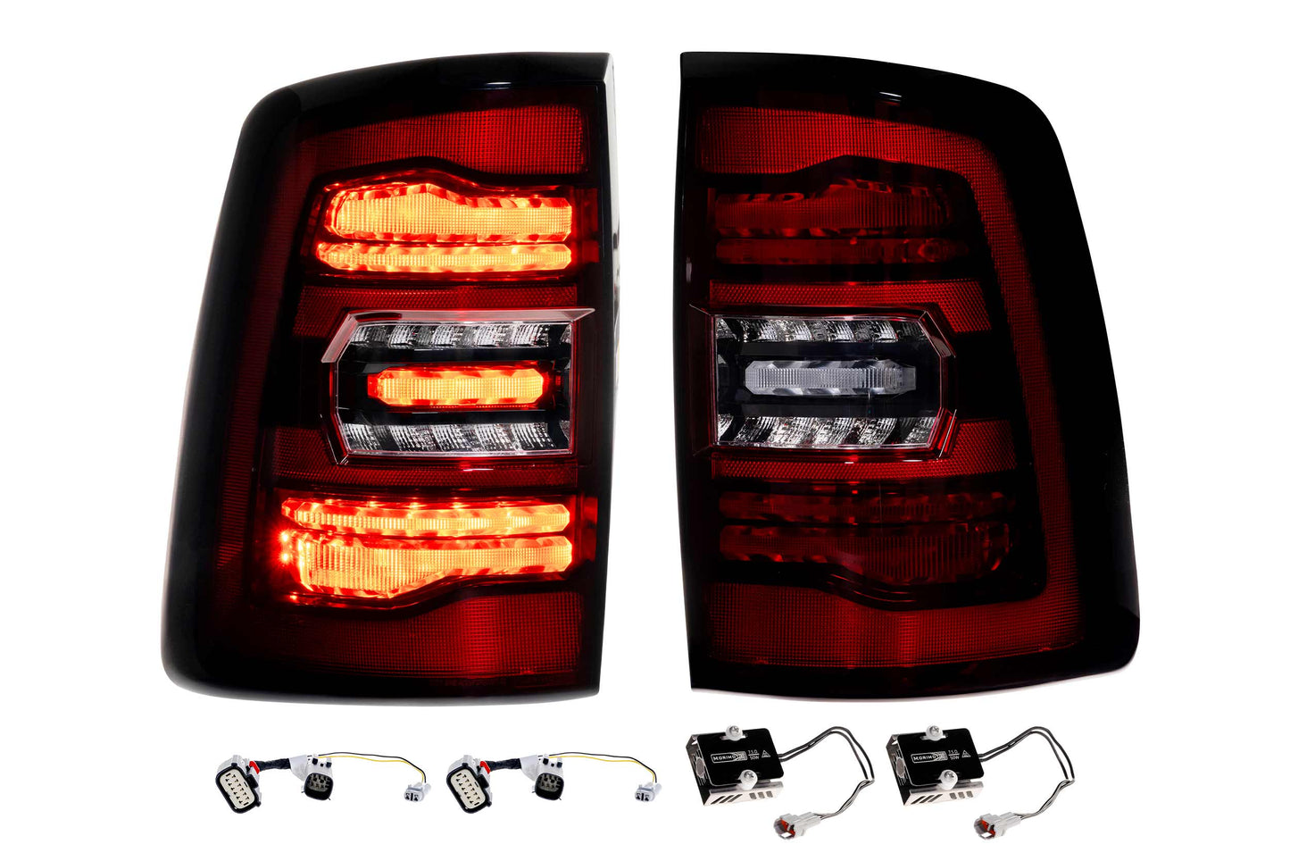 Morimoto Dodge Ram HD Trucks XB LED Tail Lights, 2019+, Set, Red, LF752