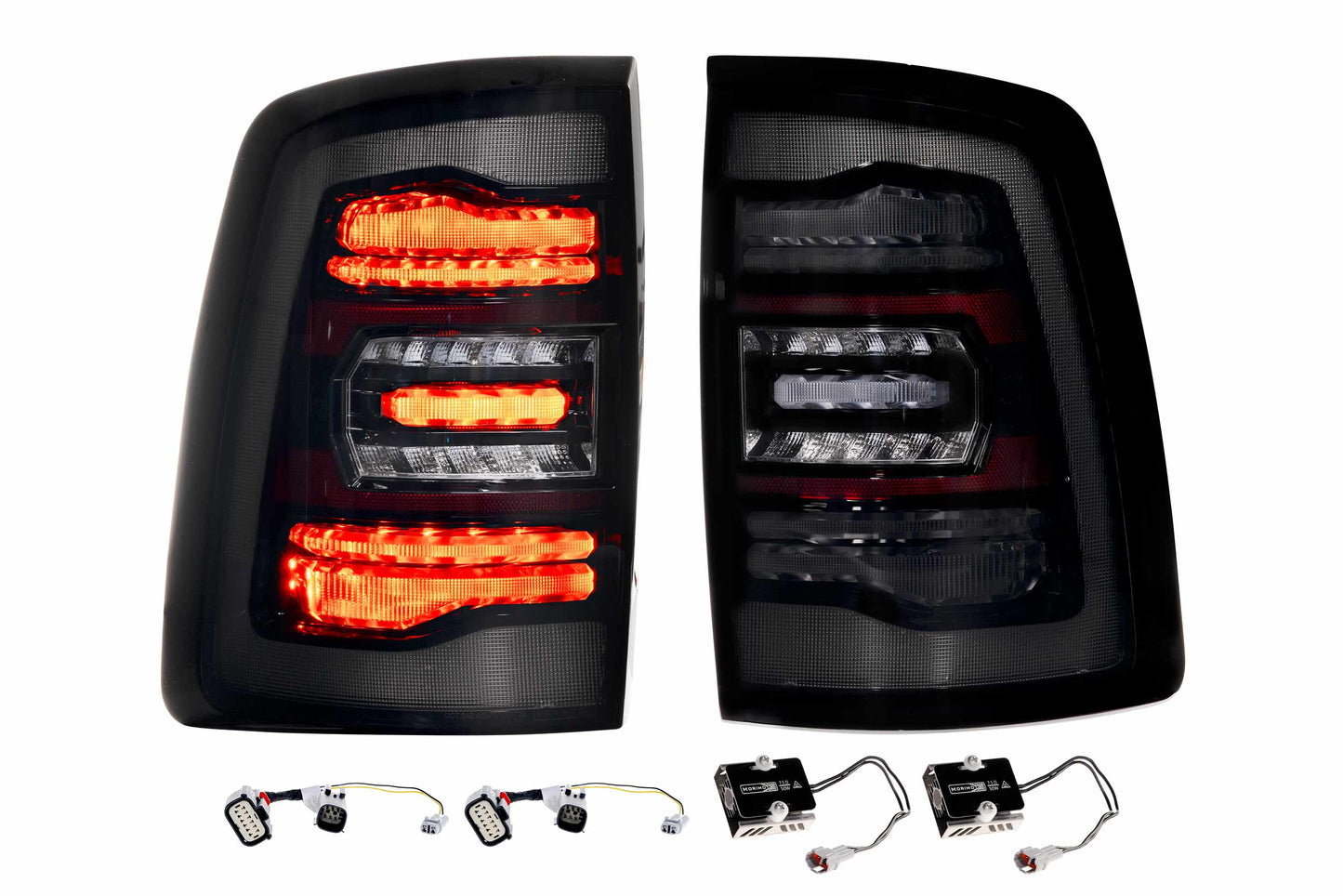 Morimoto Dodge Ram HD Trucks XB LED Tail Lights, 2019+, Set, Smoked, LF753