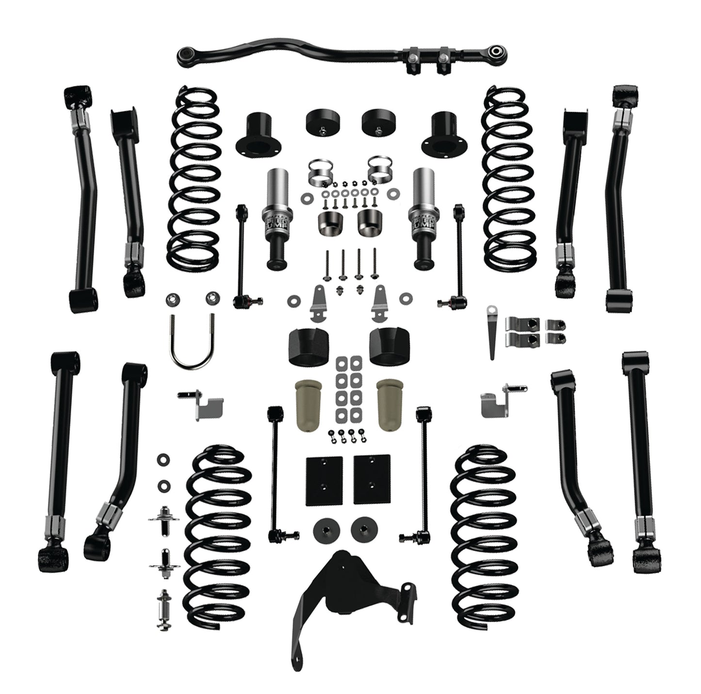 TeraFlex Jeep Wrangler JK 2 Door 3" Alpine CT3 Outback Overland Short Arm Suspension System, No Shocks