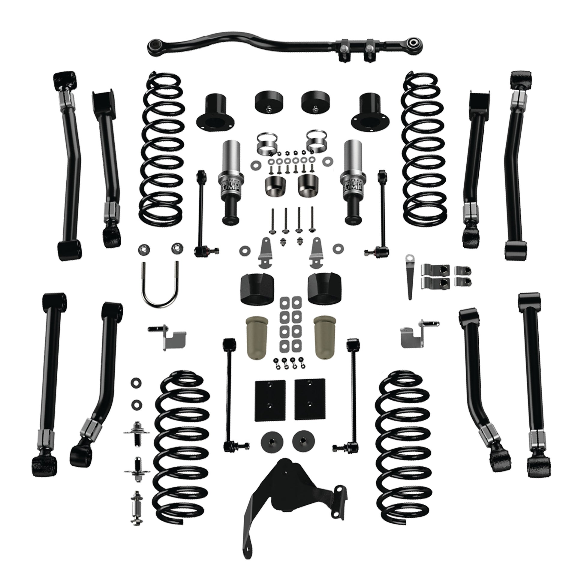 TeraFlex Jeep Wrangler JK 2 Door 3" Alpine CT3 Outback Overland Short Arm Suspension System, No Shocks