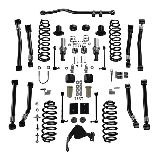 TeraFlex Jeep Wrangler JK 2 Door 3" Alpine CT3 Outback Overland Short Arm Suspension System, No Shocks