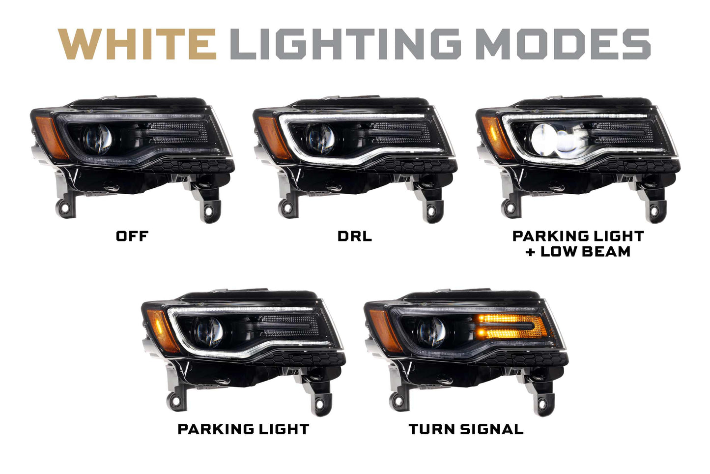 Morimoto Jeep Grand Cherokee WK2 XB LED Headlights, 2014-2022, All Models, Set, Generation II, LF279