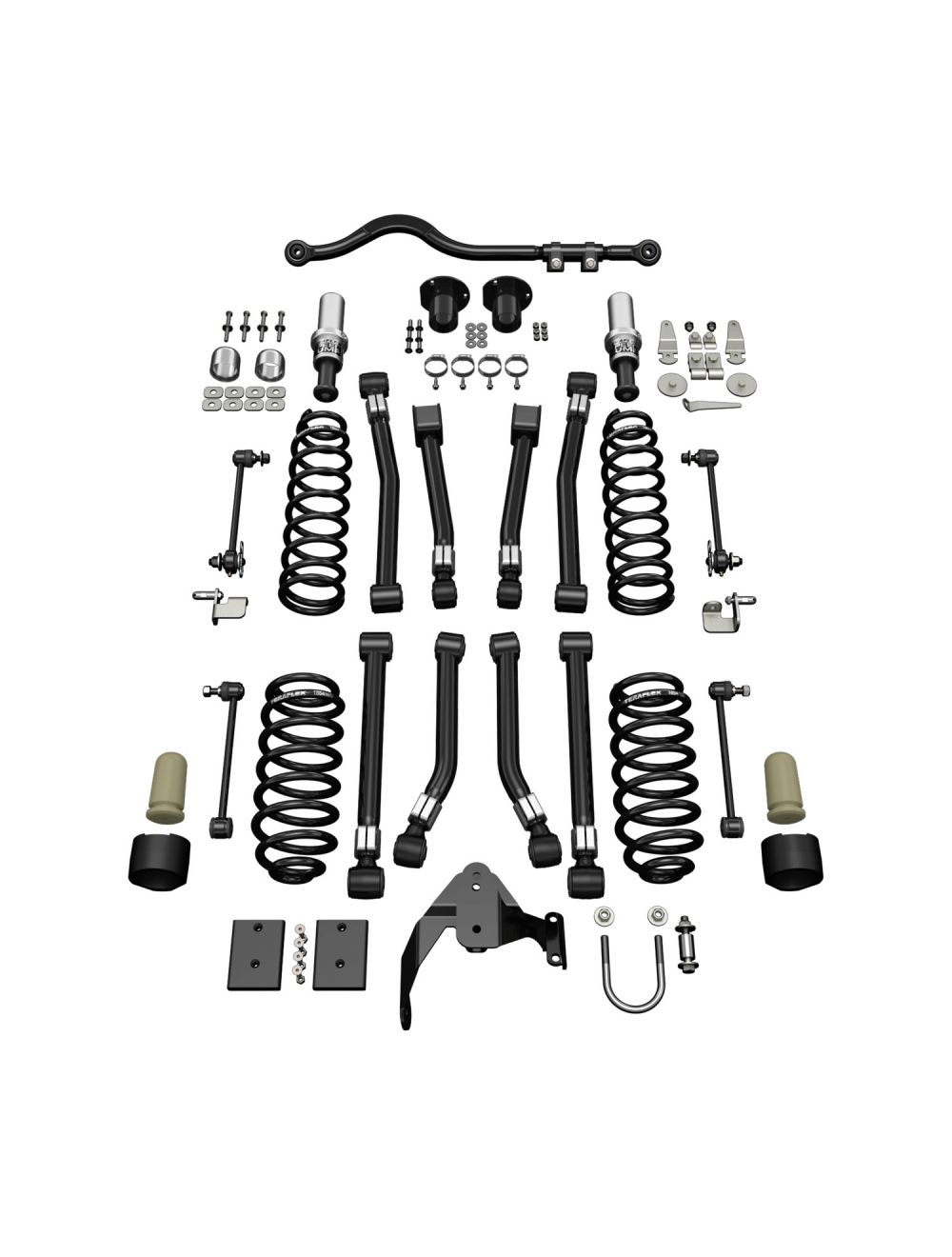 TeraFlex Jeep Wrangler JK 2 Door 3" Alpine CT3 Short Arm Suspension System, No Shocks