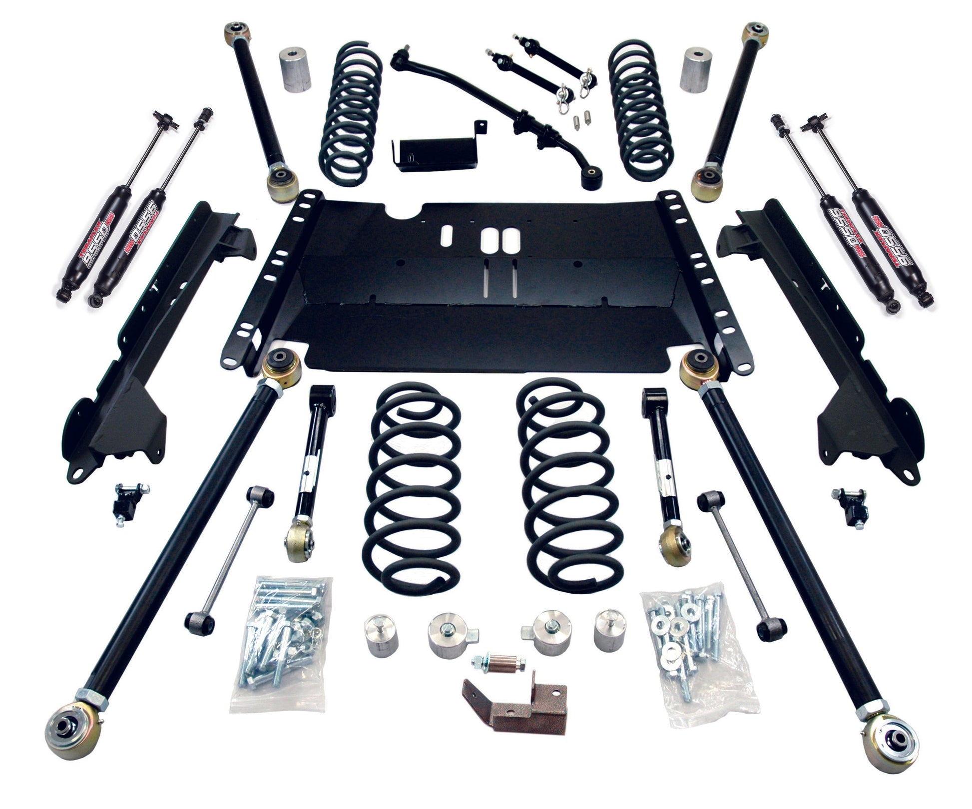 TeraFlex Jeep Wrangler LJ LWB 3" Enduro LCG Long Arm Suspension System & 9550 VSS Twin Tube Shocks Shocks