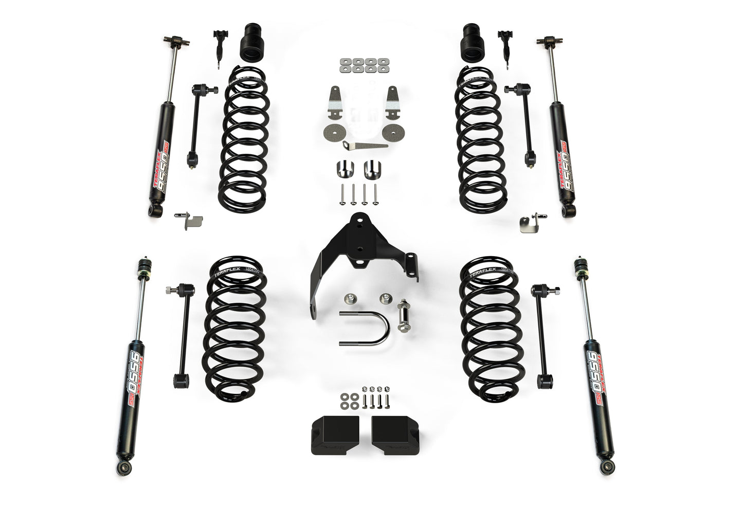 TeraFlex Jeep Wrangler JK 4 Door 3" Coil Spring Base Lift Kit & 9550 VSS Twin Tube Shocks