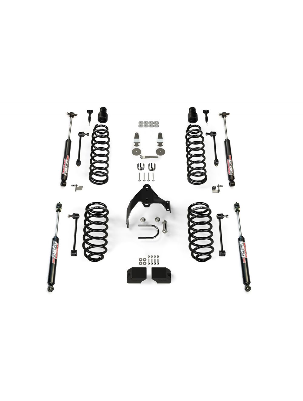 TeraFlex Jeep Wrangler JK 2 Door 3" Coil Spring Base Lift Kit & 9550 VSS Twin Tube Shocks