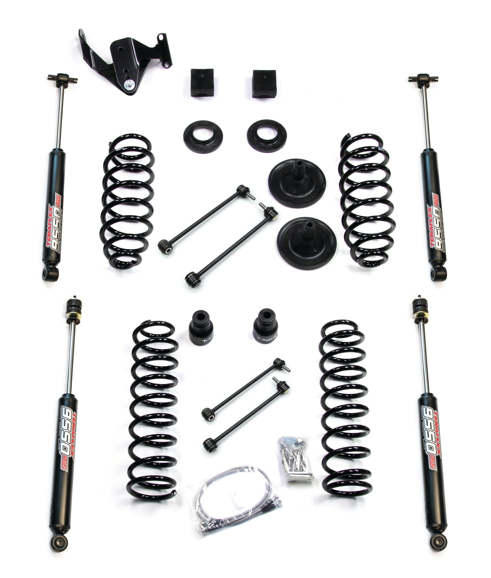 TeraFlex Jeep Wrangler JK 4 Door 3" Lift Kit With 9550 Shocks, Right Hand Drive