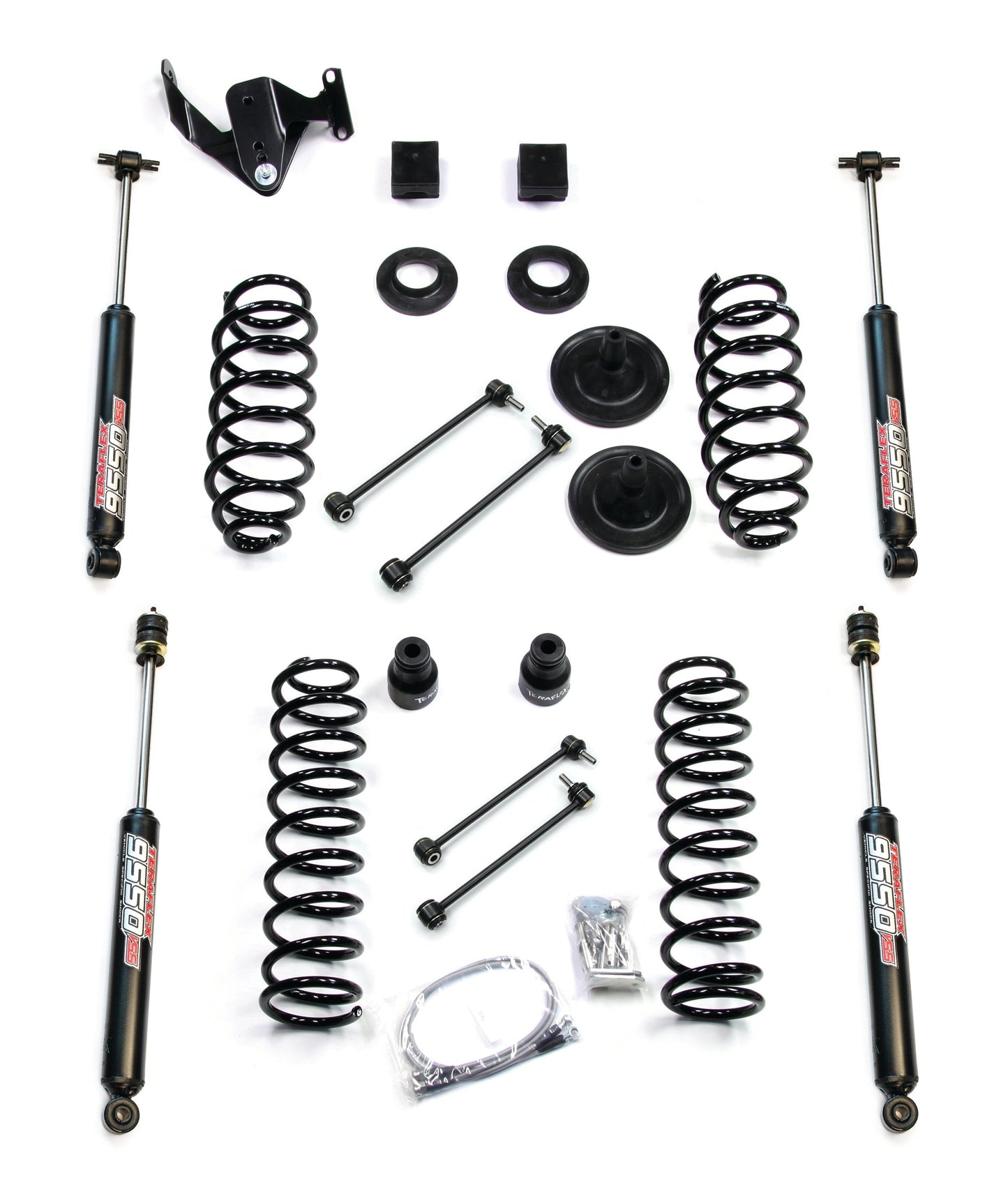 TeraFlex Jeep Wrangler JK 2 Door 3" Lift Kit With 9550 Shocks, Right Hand Drive